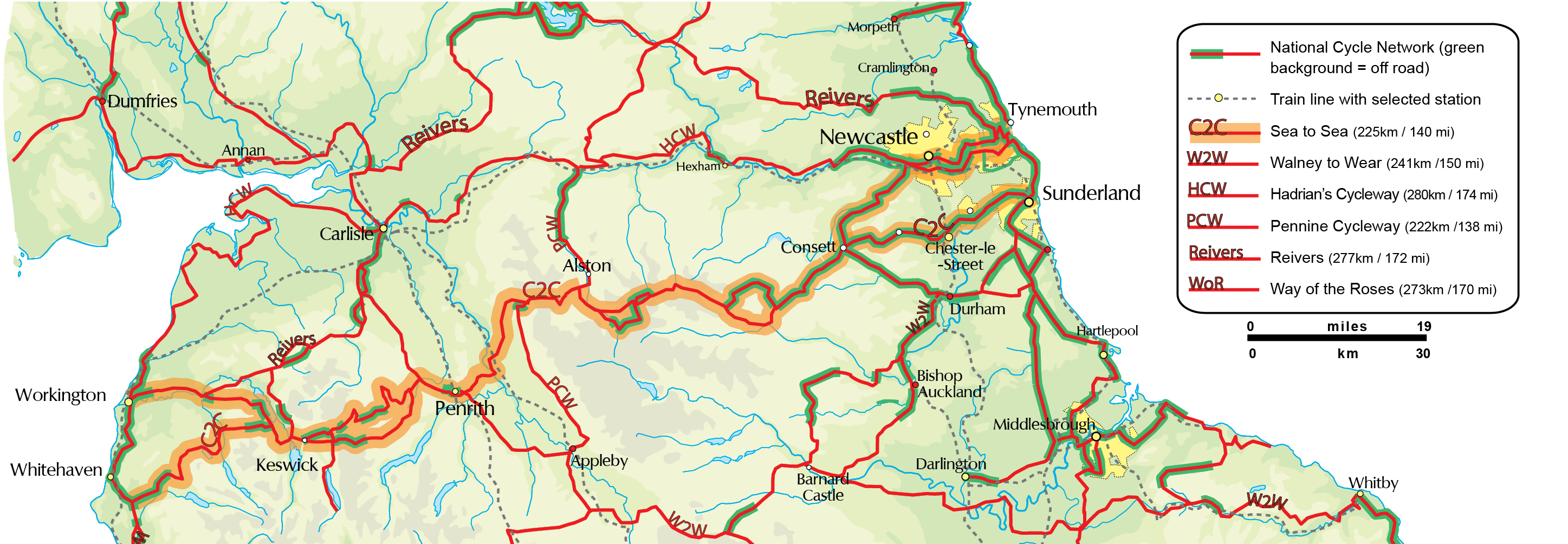 The Ultimate C2C Guide: Coast To Coast By Bike: Whitehaven Or Workington To Sunderland Or Newcastle : Peace, Richard
